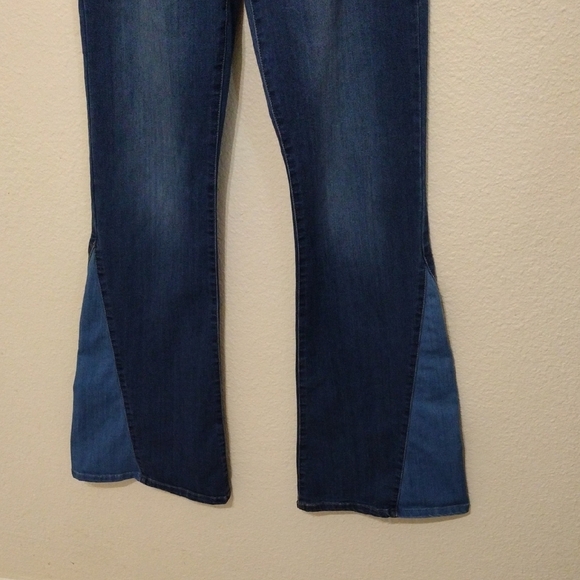 Fashion Nova Blue and Silver Flare Jeans - Picture 6 of 9
